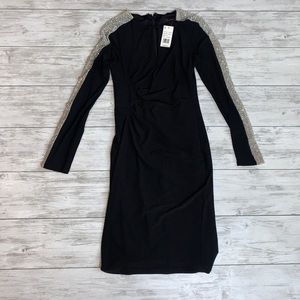 Aqua Dresses Black Dress With Rhinestones 0 NWT